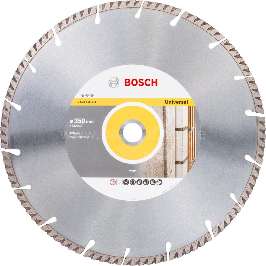 Bosch - Standard Seri Genel Yapı Malzemeleri ve Metal İçin Elmas Kesme Diski 350*25,4 mm