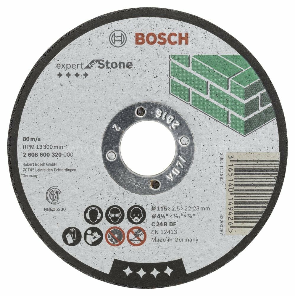 Bosch - 115*2,5 mm Expert Serisi Düz Taş Kesme Diski (Taş)