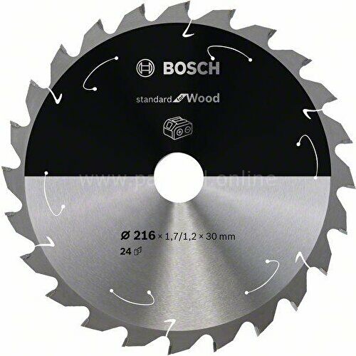 Bosch Ahşap Akülü Daire Test. Bıç. 216X30 mm 24 D 2608837721