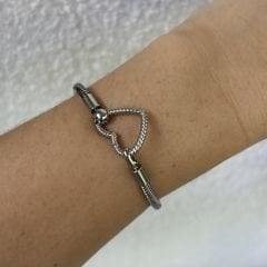 Çelik Kalpli Pnd Bileklik 18 cm