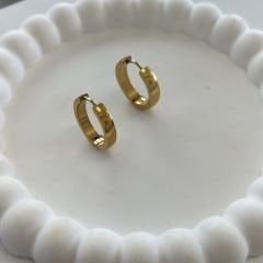 Çelik Klasik Halka Küpe 1,5cm