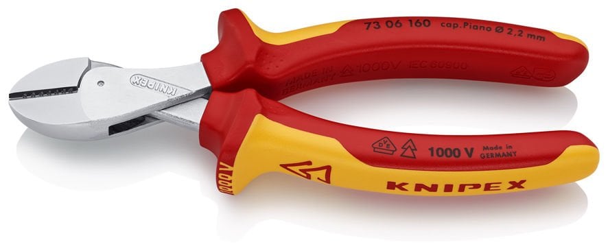 KNIPEX 73 06 160 VDE X-CUT YÜKSEK PERFORMANSLI HAFİF YAN KESKİ