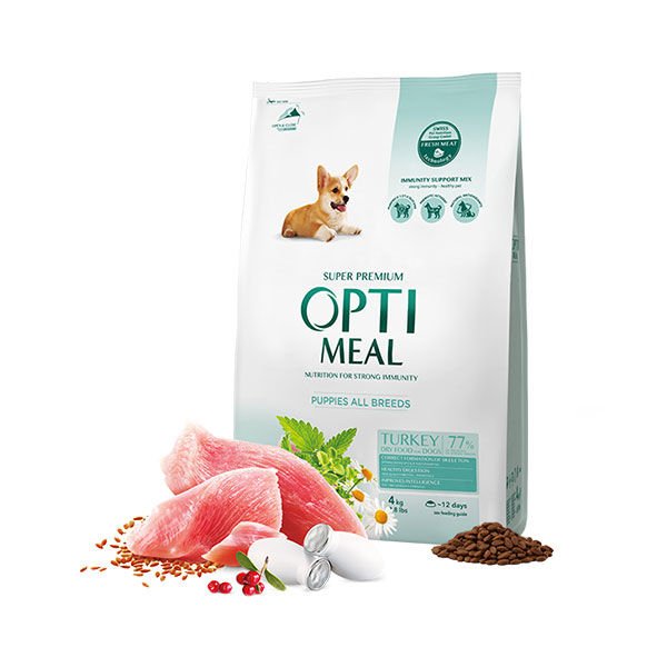 Optimeal Süper Premium Hindili Her Irk Yavru Köpek Maması 4 Kg