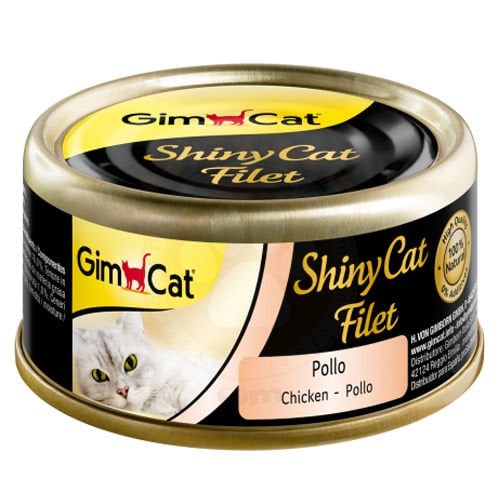 GimCat ShinyCat Kıyılmış Fileto Tavuklu Konserve Yetişkin Kedi Maması 70 gr