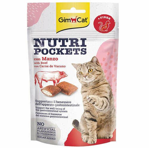 GimCat Nutripockets Biftekli Kedi Ödülü 60 gr