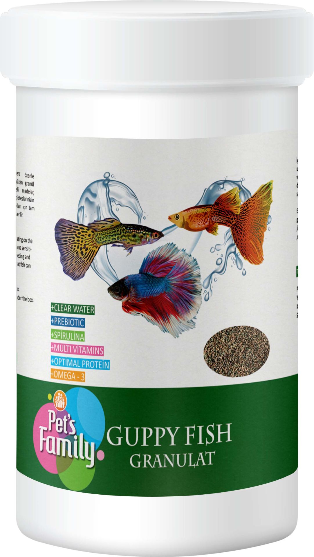 Pet’s Family Guppy Fısh Granulat Balık Yemi 250ml/110 Gr