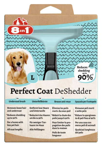8in1 Perfect Coat DeShedder Büyük Irk (L) Köpek Tarağı