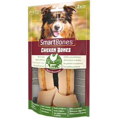 SmartBones Orta Irk Köpekler İçin Tavuklu 2'li Çiğneme Kemikleri 158 Gr