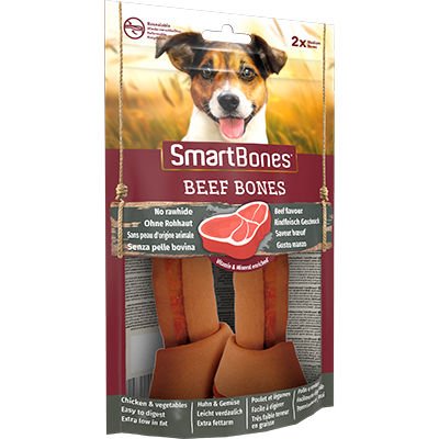 SmartBones Orta Irk Köpekler İçin Sığır Etli 2'li Çiğneme Kemikleri 158 gr