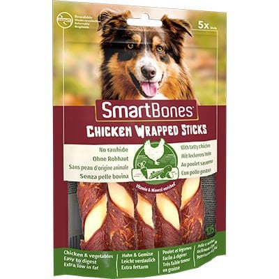 SmartBones Köpekler İçin Tavuk Sargılı 5'li Orta Boy Çiğneme Çubukları 125 gr