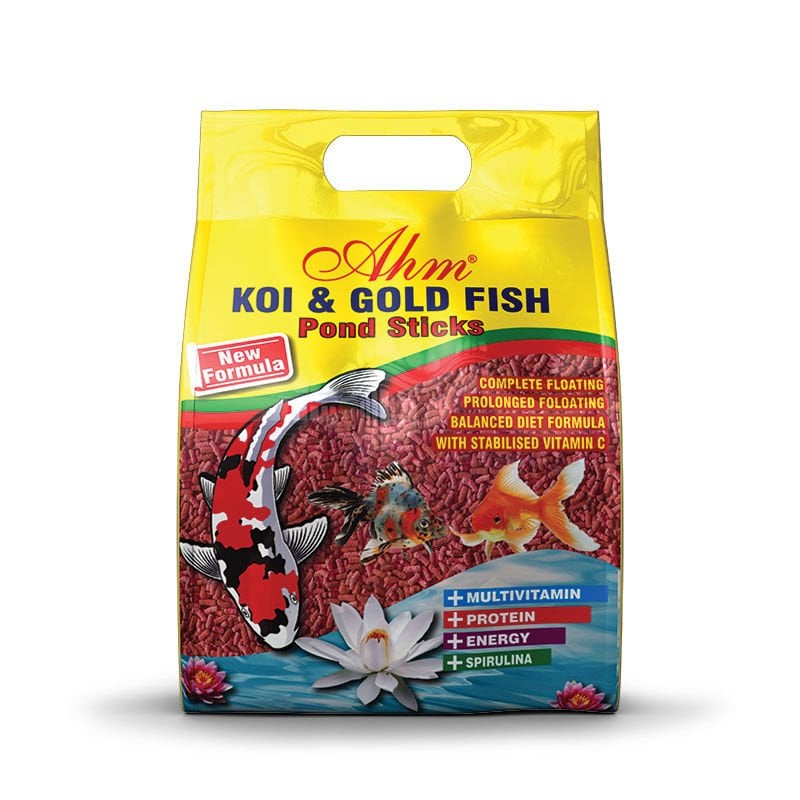 Ahm Koi & Gold Fish Colour Sticks Balık Yemi 1 Kg