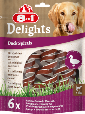 8in1 Delights Duck Spirals Ördekli Burgu 6'lı Köpek Ödülü
