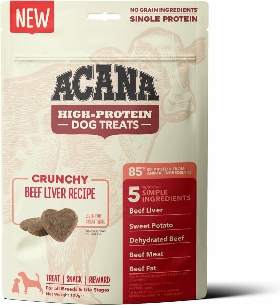 Acana Crunchy Beef Yüksek Proteinli Sığır Etli Köpek Ödülü 100 Gr