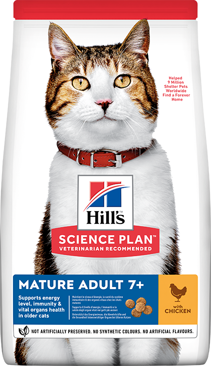 Hill's Mature Adult +7 Tavuk Etli Yaşlı Kedi Maması 1.5 Kg