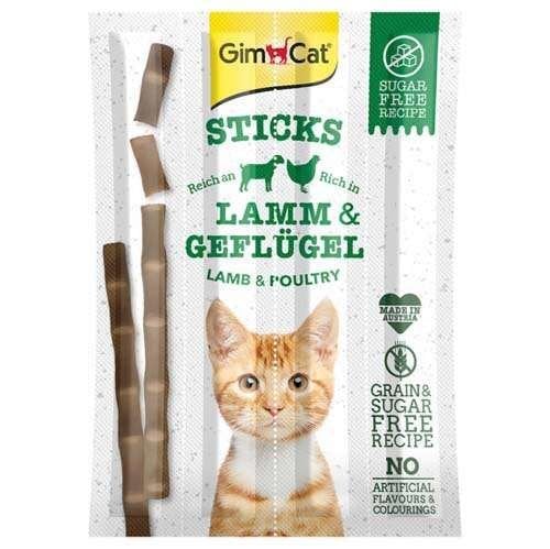 GimCat Kuzu Etli ve Tavuklu Tahılsız Kedi Ödül Çubukları 4x5 gr