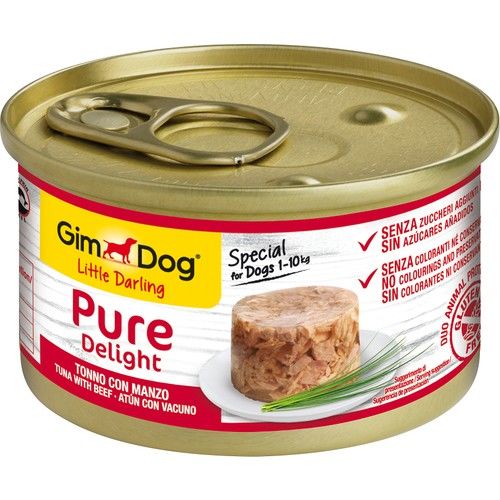 Gimdog Pure Delight Ton Balıklı ve Sığır Etli Köpek Konservesi 85 gr