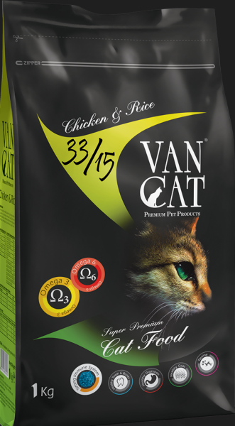 VanCat Tavuk - Pirinç Kedi Maması 1 Kg