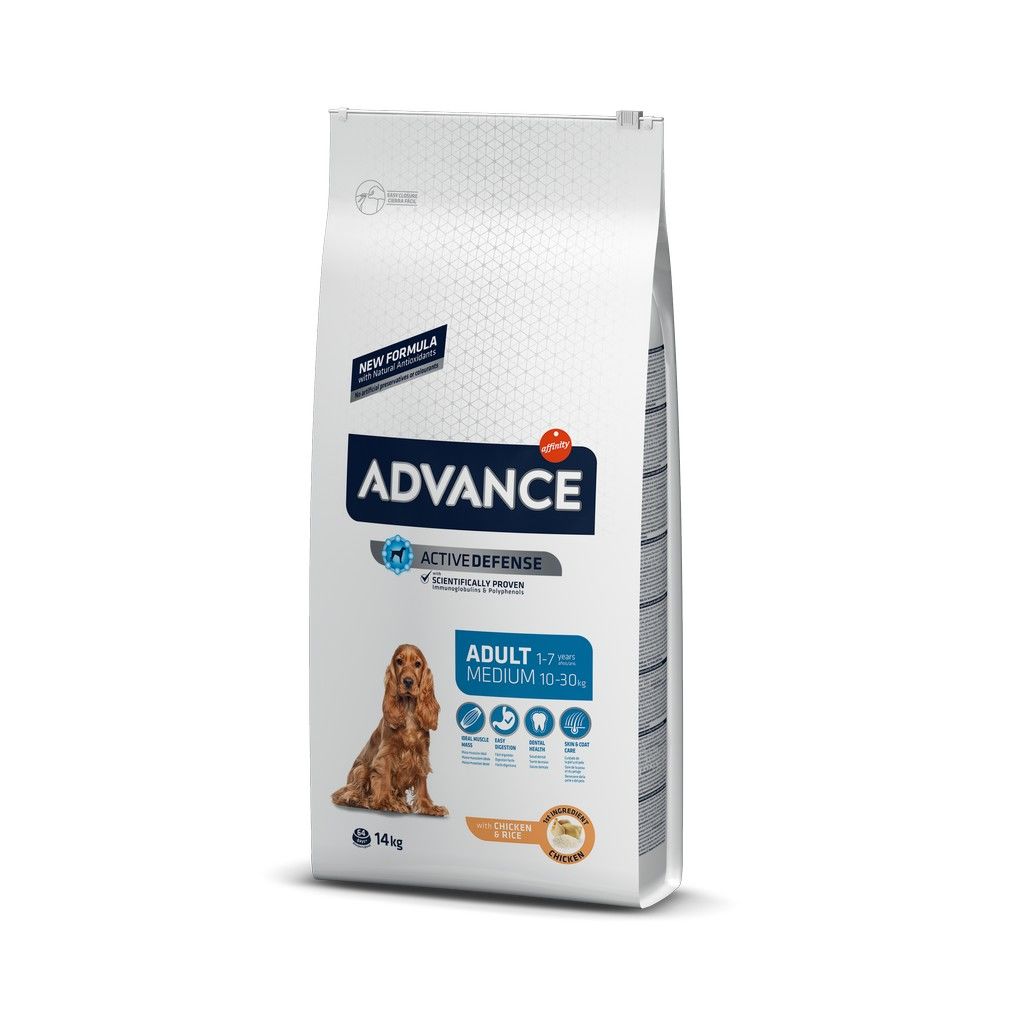 Advance Tavuklu ve Pirinçli Orta Irk Yetişkin Köpek Maması 14 Kg