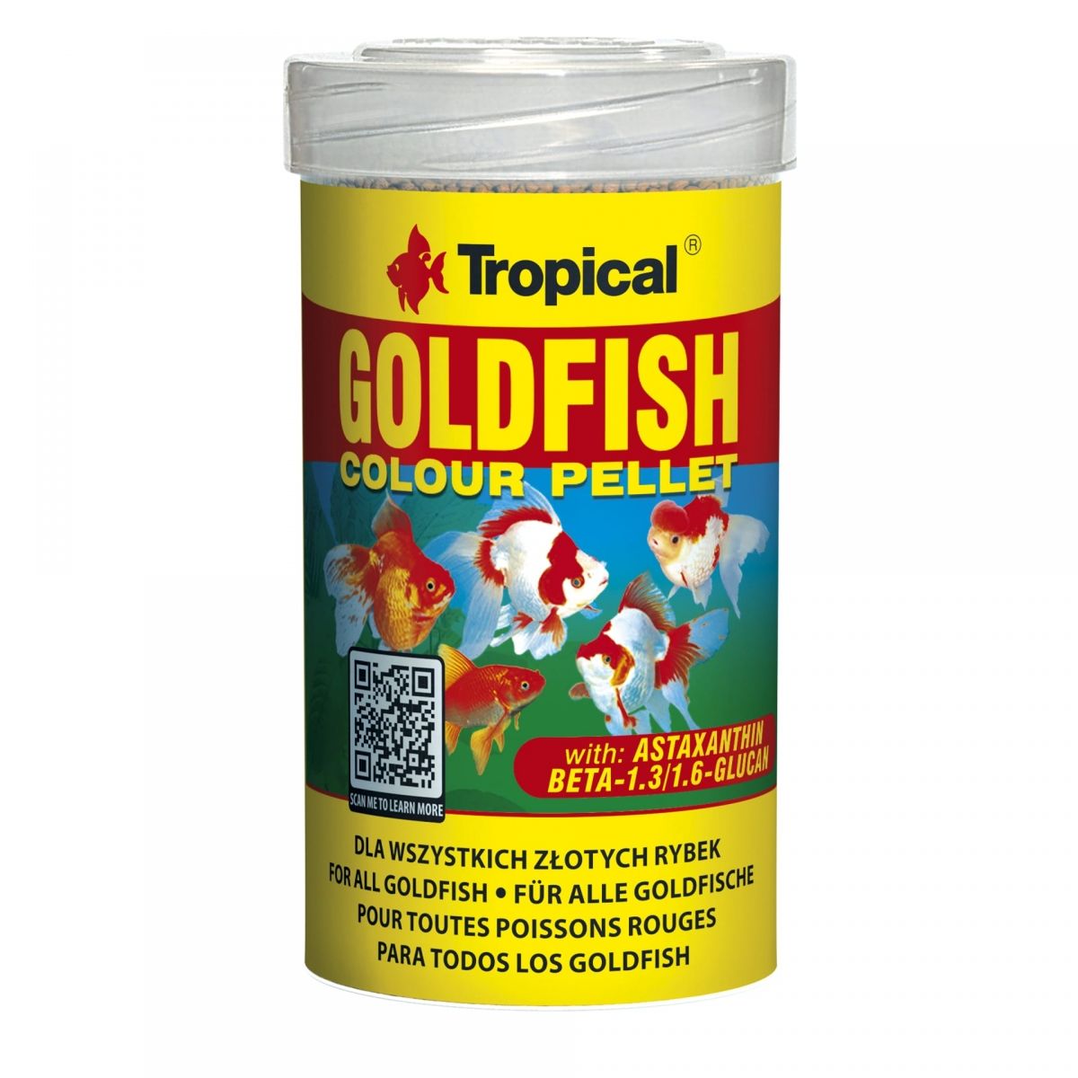 Tropical Goldfish Colour Pellet Akvaryum Balık Yemi 1000 ml