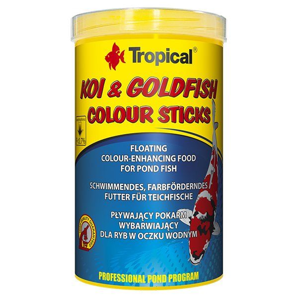 Tropical Koi Goldfish Colour Sticks Balık Yemi 1000 ml