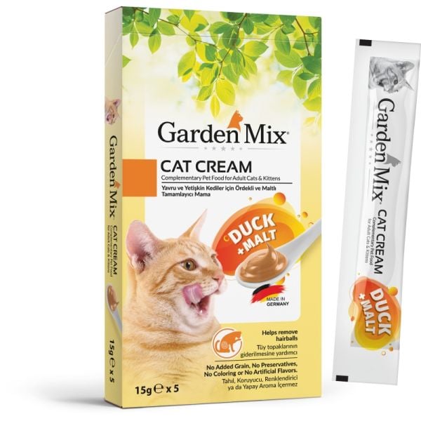 Garden Mix Kedi Kreması Ördek+Malt 15 gr x 5 adet
