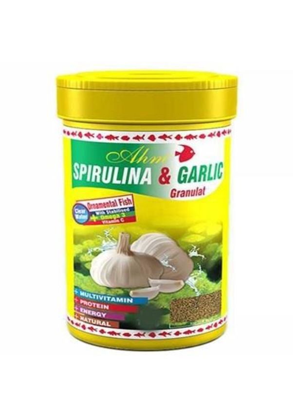 Ahm Spirulina & Garlic Granulat Sarımsaklı Balık Yemi 250 ml