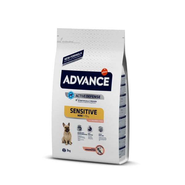 Advance Sensitive Somonlu ve Pirinçli Mini Irk Yetişkin Köpek Maması 3 Kg