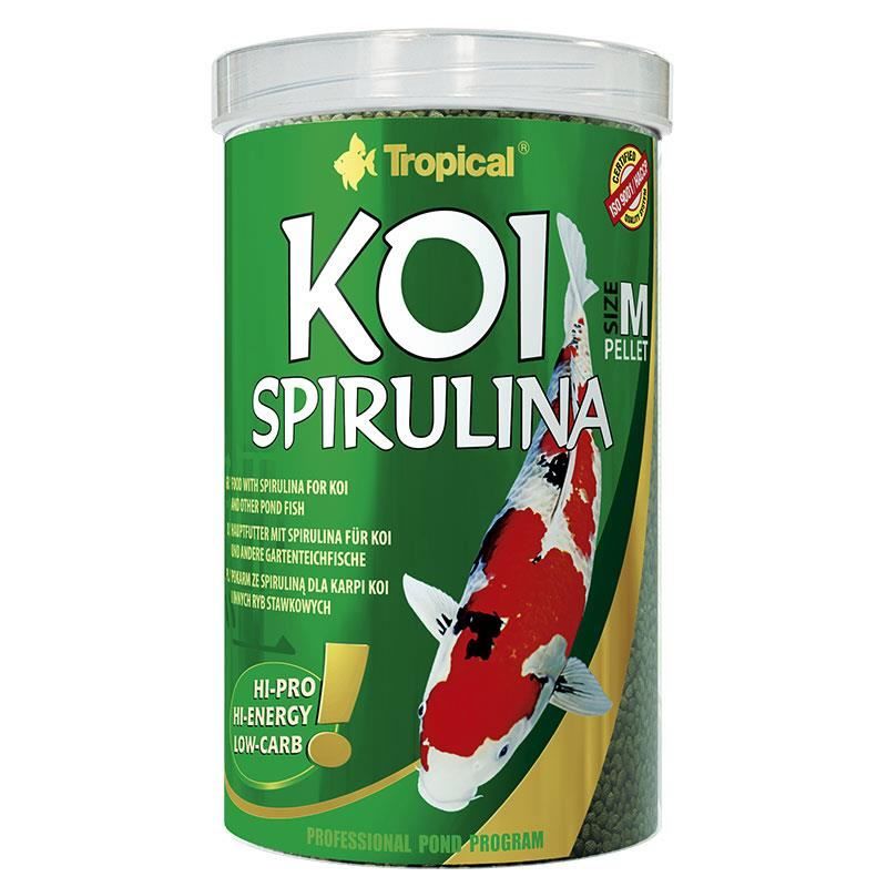 Tropical Koi Spirulina Pellet Size M Balık Yemi 1000 ml