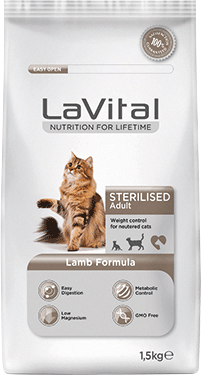 LaVital Sterilised Adult Kuzu Etli Kısırlaştırılmış Yetişkin Kedi Maması 1,5 Kg