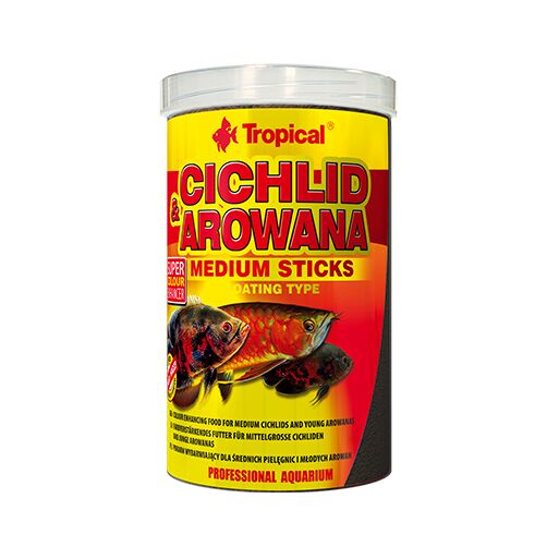 Tropical Cichlid Arowana Medium Sticks Balık Yemi 250 ml