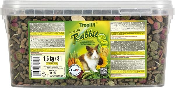 Tropifit Rabbit Orijinal Tavşan Yemi Kova 1.5 Kg