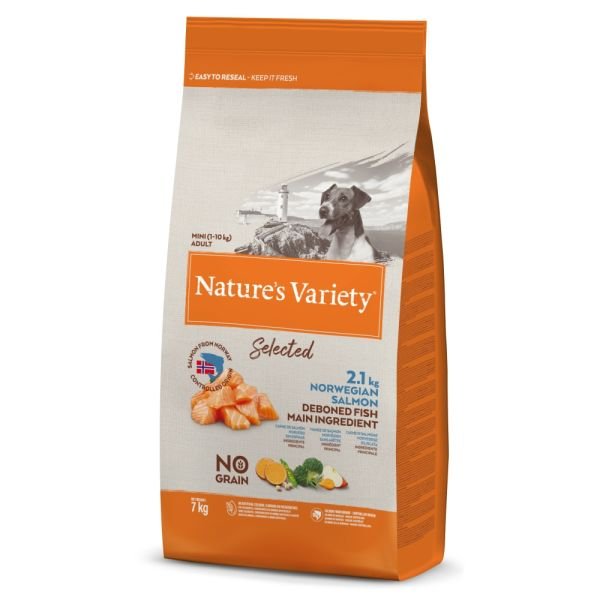 Nature's Variety Selected Mini Adult Somonlu Tahılsız Köpek Maması 7 Kg