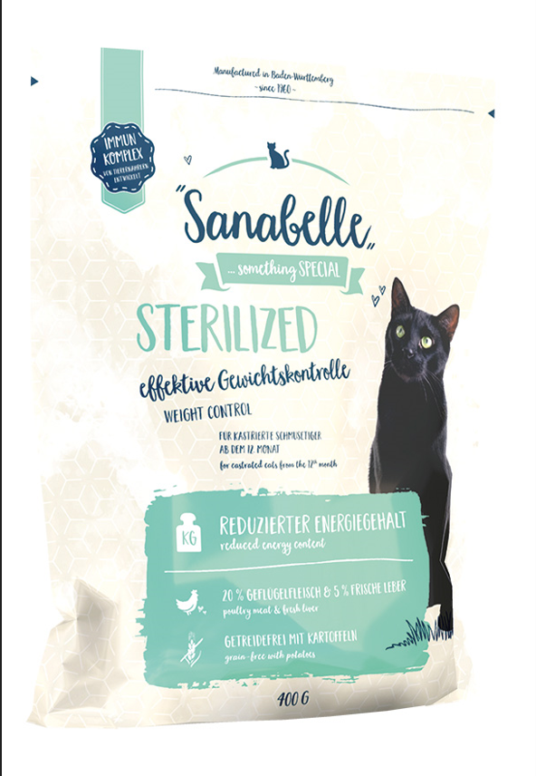 Sanabelle Sterilized Kilo Kontrolü İçin Yetişkin Kısırlaştırılmış Kedi Maması 400 gr