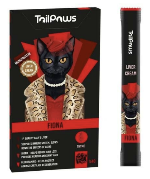 TailPaws Fiona Ciğerli Sıvı Kedi Ödülü 5x15 gr