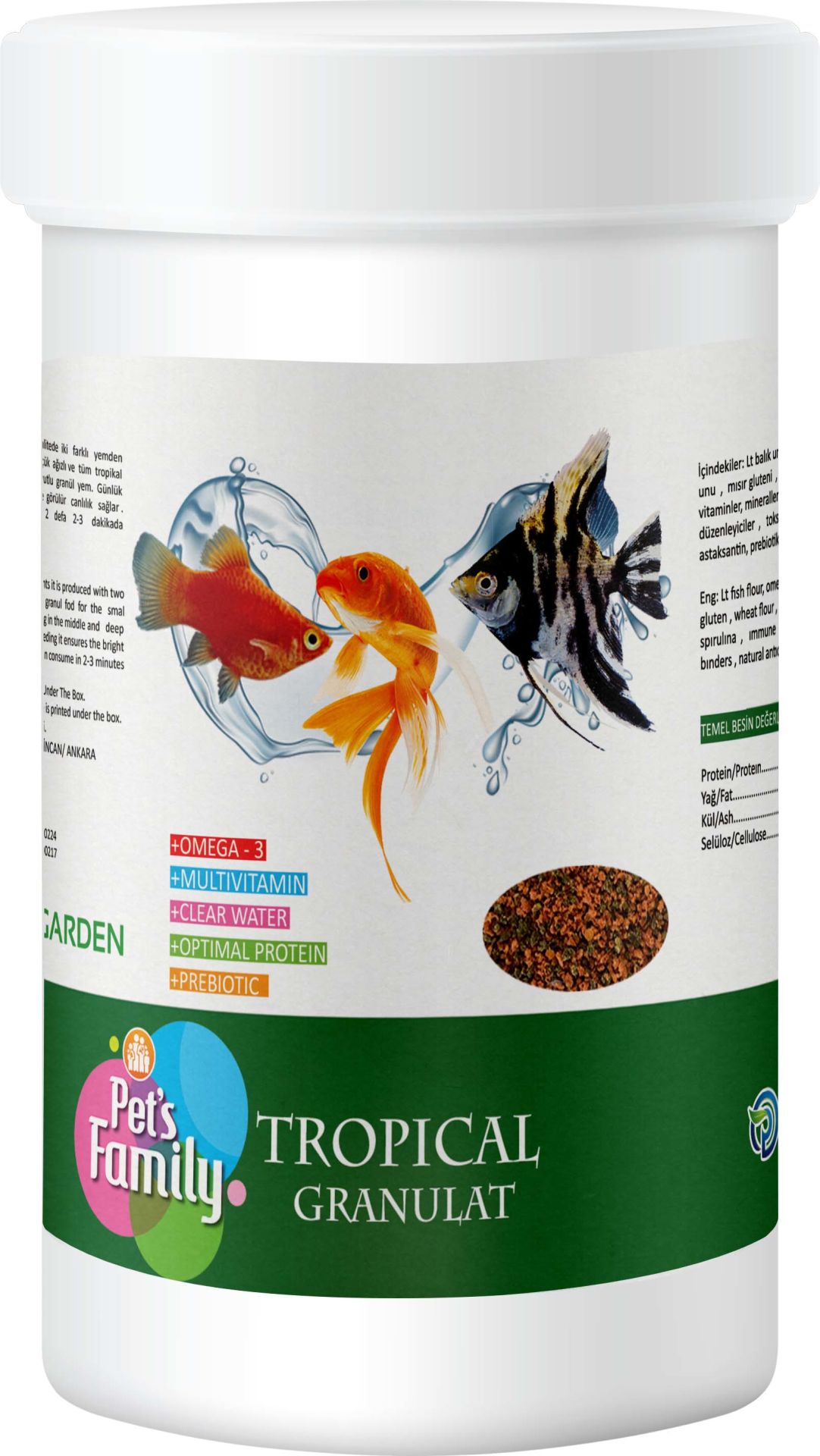 Pet’s Family Tropical Granulat Balık Yemi 100ml/45 Gr