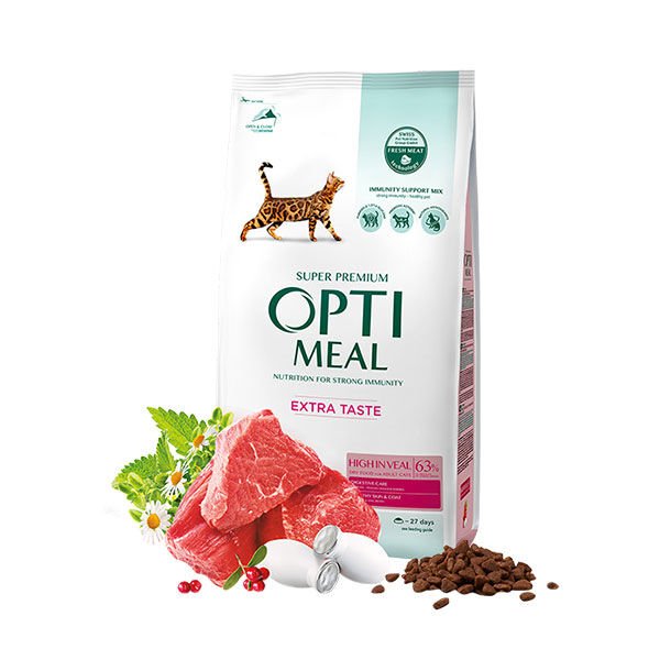 Optimeal Süper Premium Dana Etli Yetişkin Kedi Maması 1,5 Kg