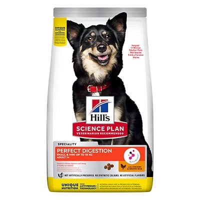 Hill's Adult Small & Mini Perfect Digestion Tavuklu Sindirim Destekleyici Küçük ve Mini Irk Yetişkin Köpek Maması 1,5 Kg