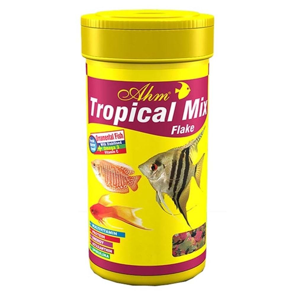 Ahm Tropical Mix Flake Akvaryum Balık Yemi 100 ml