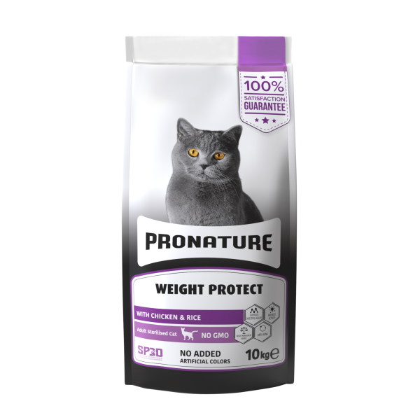 Pronature Weight Protect Adult Tavuk Etli ve Pirinçli Kısırlaştırılmış Yetişkin Kedi Maması 10 kg