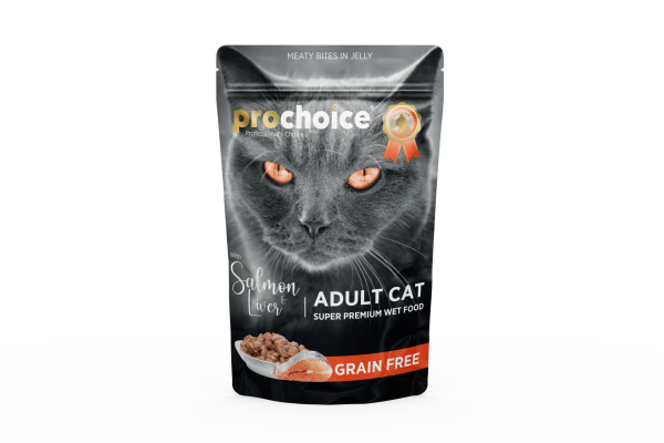 Prochoice Salmon & Liver Pouch For Cats Yaş Kedi Maması 85 gr