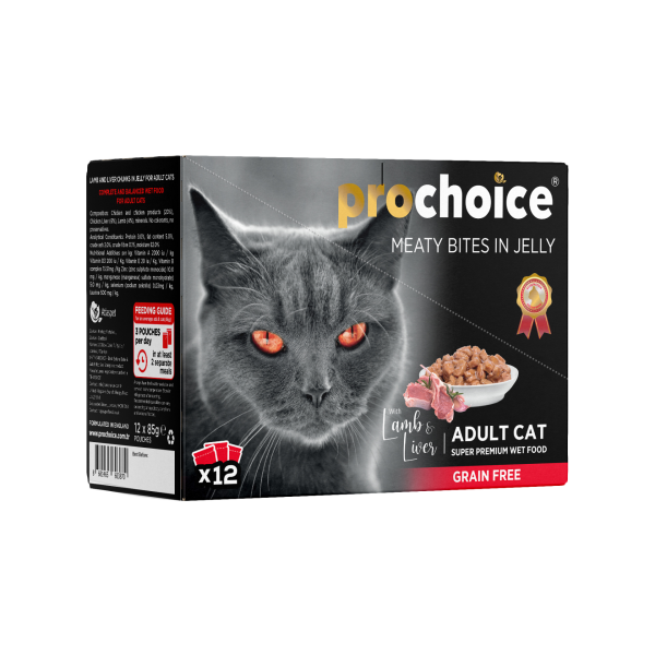 Prochoice  Adult Cat Lamb & Liver  Yaş Kedi Maması 85 gr * 12 Adet