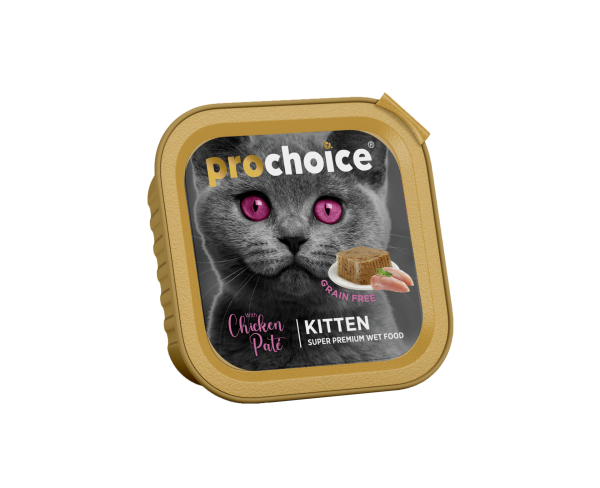 Prochoice Chicken Pate  For Kittens Alu Tray Yaş Kedi Maması 100 gr