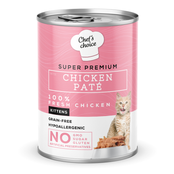 Chef's Choice Chicken Pate For Kittens Yaş Kedi Maması 400 gr