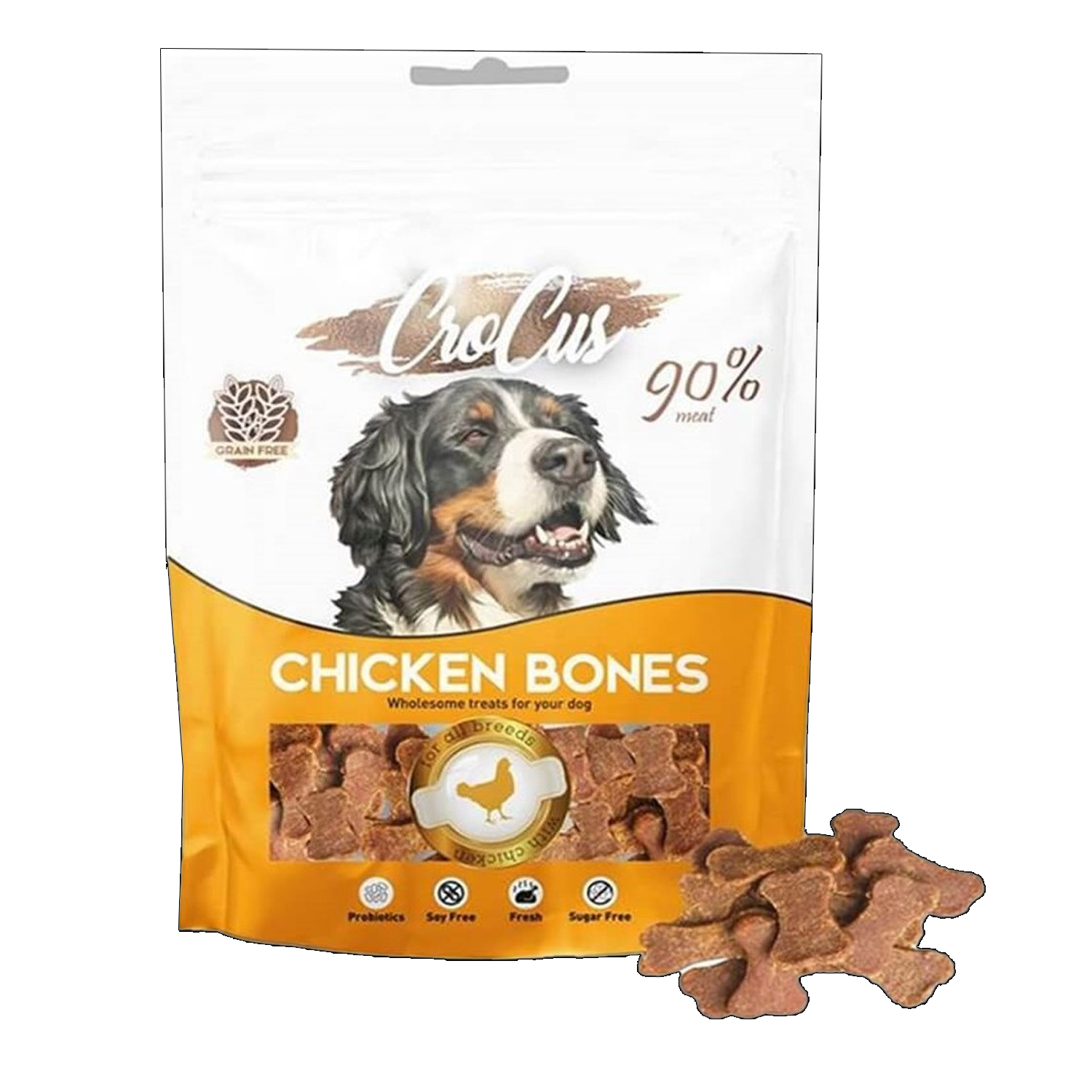 Crocus Bones Tavuklu Tahılsız Köpek Ödülü 80 Gr