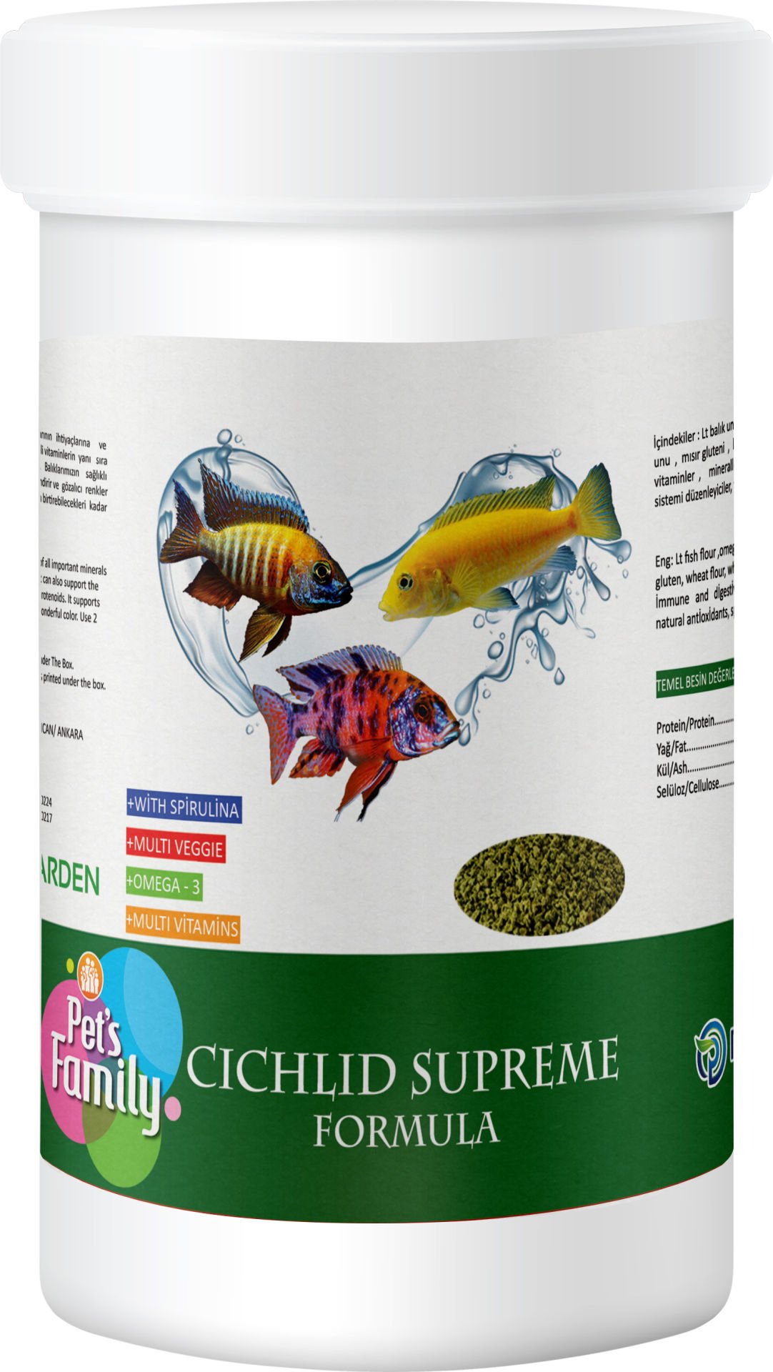 Pet’s Family Cichlid Supreme Formula Yem 100ml/40 Gr