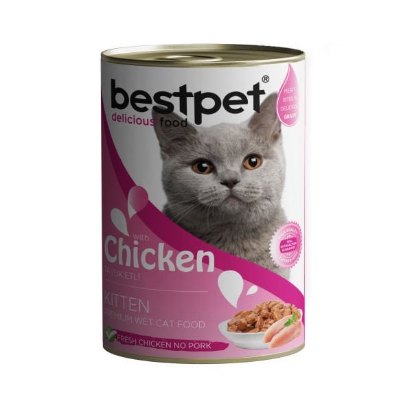 Bestpet Kitten Chicken In Gravy Yaş Kedi Maması 400 gr