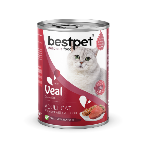 Bestpet Veal In Jelly Yaş Kedi Maması 400 gr