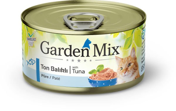 Garden Mix Kıyılmış Tonbalıklı Tahılsız Konserve Kedi Maması 85 Gr