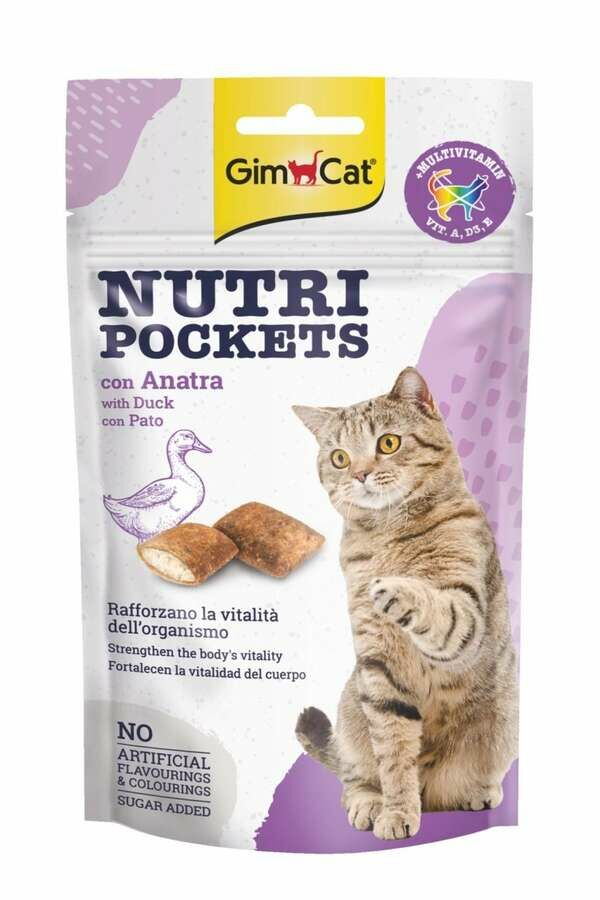 GimCat Nutripockets Ördekli Kedi Ödülü 60 gr