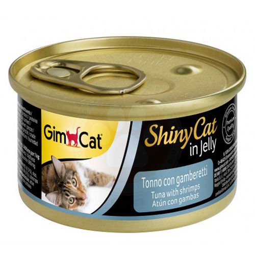 GimCat ShinyCat Ton Balıklı ve Karidesli Konserve Yetişkin Kedi Maması 70 gr
